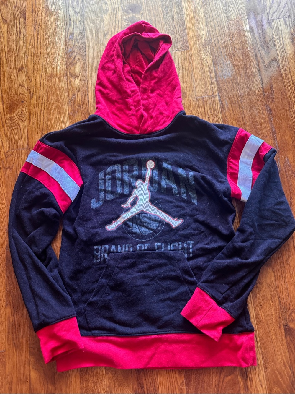 Jordan Black Hoodie with Red Jumpman Accent